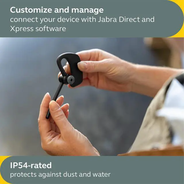 Alt view image 5 of 7 - Jabra Perform 45 Ear Hook Mono Bluetooth Headset 5101-119