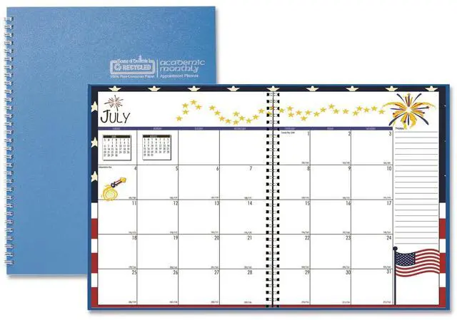 Main image of House of Doolittle Seasonal Monthly Academic Planner 10x7 Light Blue 2024-2025