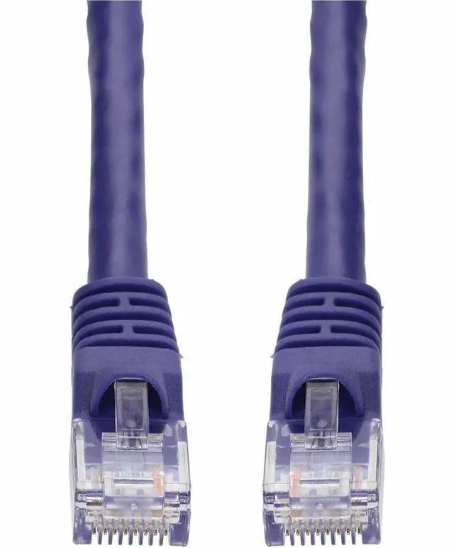 Main image of AddOn 1ft Purple CAT 6A PVC Ethernet Cable Snagless Bubble Boot RJ-45 M/M