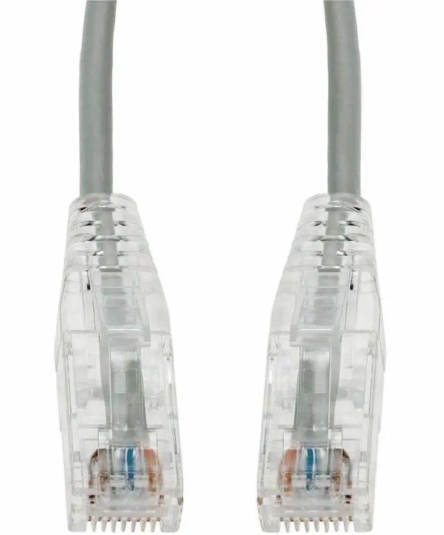 Main image of AddOn 15ft Gray CAT 6 Slim PVC Ethernet Cable Snagless Clear-Claw RJ-45 M/M