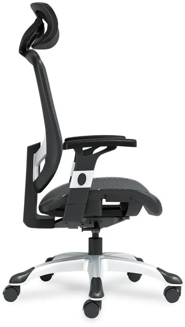 Alt view image 4 of 7 - Alera Minerva Ergonomic Mesh Swivel Task Chair Support Up to 275lb 17.24 to 20.98 Seat Height Black Seat/Back Silver Base ALEMV41BME18