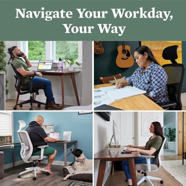 Alt view image 5 of 6 - HON Altern Ergonomic Mesh Back Task Chair with Headrest Grey HPTCC1T1UM.WHT