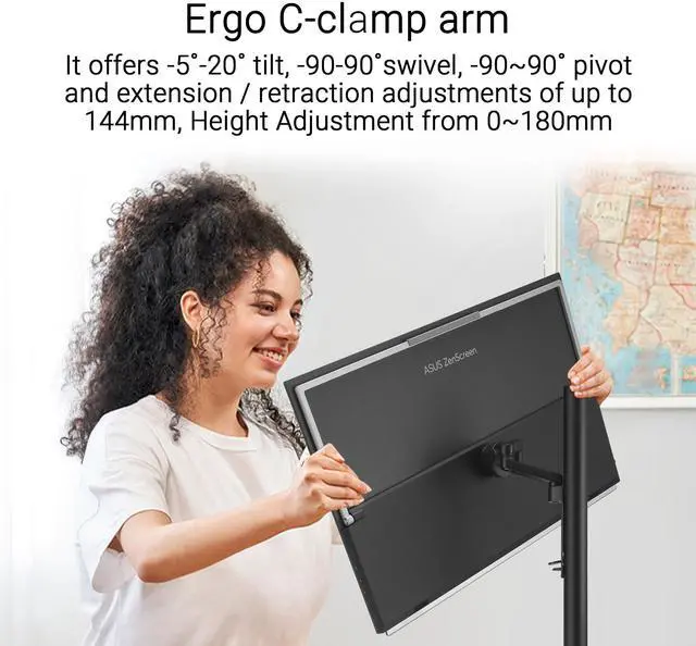 Alt view image 2 of 15 - Asus ZenScreen MB27ACF 27" Class WQHD LED Monitor 16:9