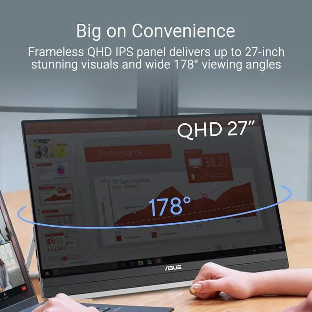 Alt view image 6 of 15 - Asus ZenScreen MB27ACF 27" Class WQHD LED Monitor 16:9