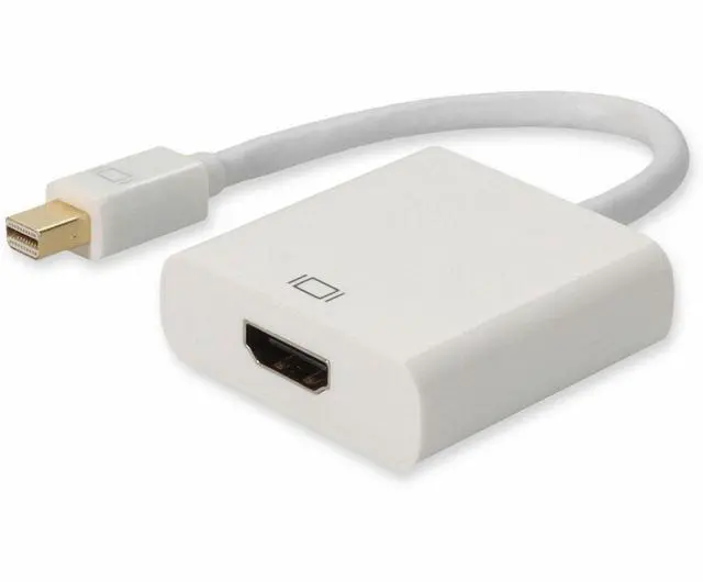 Main image of AddOn 5-Pack of Mini-DisplayPort 1.1 Male to HDMI 1.3 Female White Adapters For Resolution Up to 2560x1600 WQXGA
