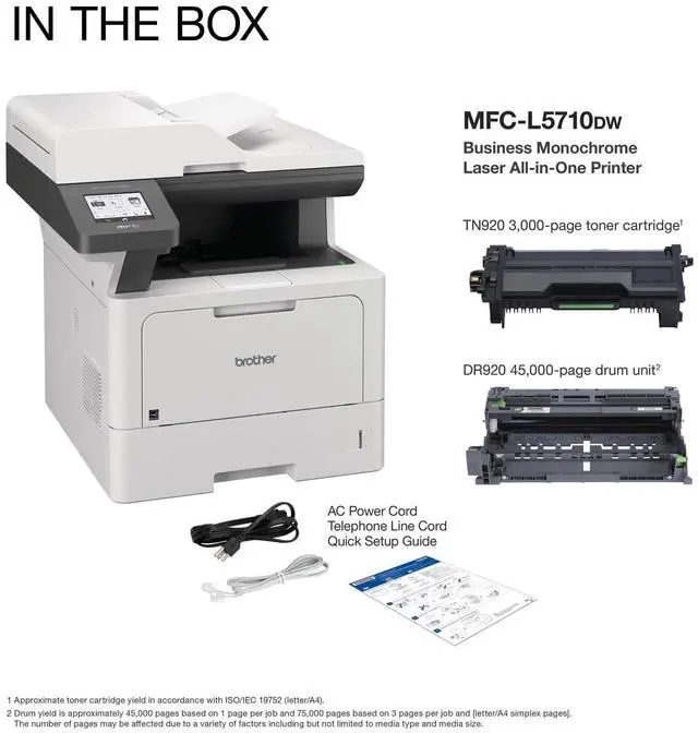 Alt view image 7 of 7 - Brother Wireless HL-L2460DW Compact Monochrome Laser Printer