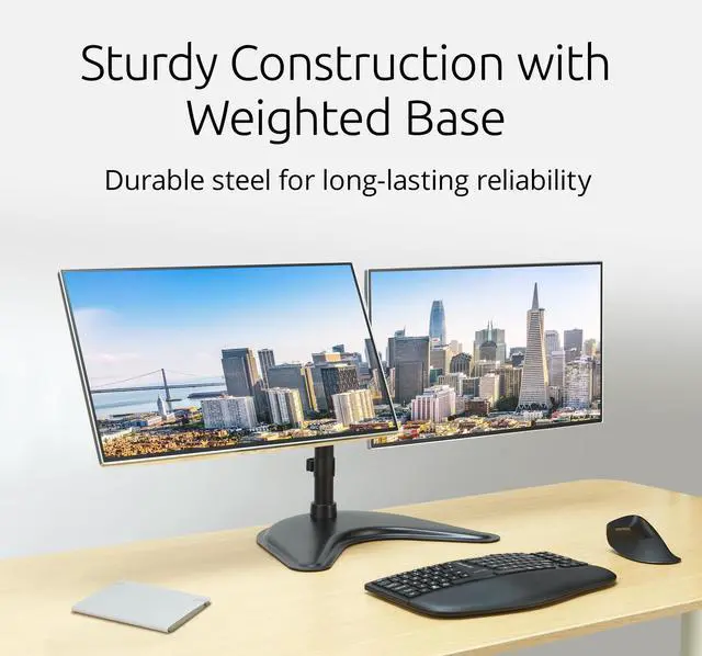 Alt view image 3 of 7 - Kensington SmartFit Ergo Freestanding Dual Monitor Stand