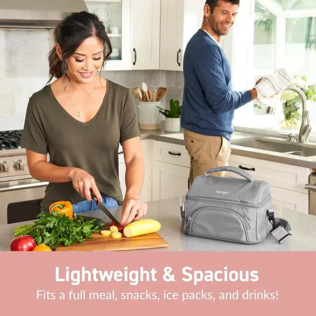 Alt view image 2 of 6 - Deluxe Insulated Lunch Bag 8" x 10" x 7.5" Blush Pink BGOBG2M