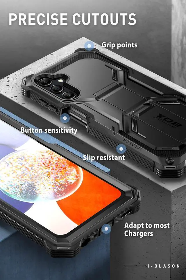 Alt view image 4 of 7 - i-Blason Armorbox for Samsung Galaxy A14 5G Smartphone Black A14-ARMOR-BLACK