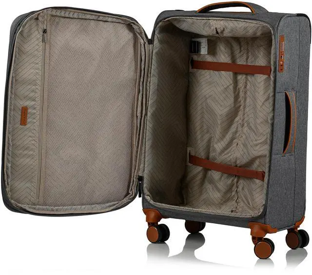 Alt view image 3 of 5 - CHAMPS Classic II Collection 3-piece Softside Luggage set Grey C5011GREY