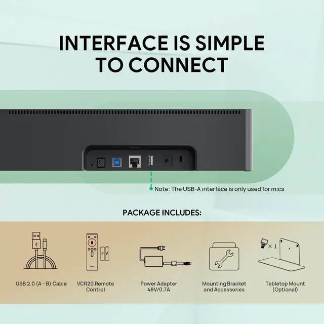 Alt view image 2 of 7 - Yealink UVC40 E2 Video Conferencing Camera USB