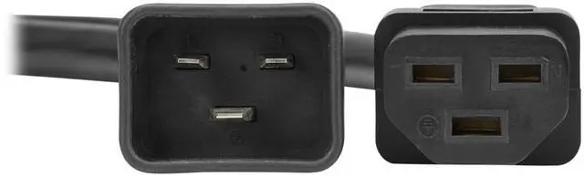 Alt view image 2 of 7 - Eaton Tripp Lite Series Power Cord C20 to C21 Heavy-Duty 20A 250V 12 AWG 2.5 ft. 0.76 m Black