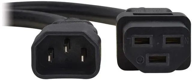 Alt view image 3 of 7 - Eaton Tripp Lite Series Power Cord C14 to C21 Heavy-Duty 15A 250V 14 AWG 2.5 ft. 0.76 m Black P0372P5