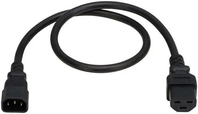 Alt view image 2 of 7 - Eaton Tripp Lite Series Power Cord C14 to C21 Heavy-Duty 15A 250V 14 AWG 2.5 ft. 0.76 m Black P0372P5