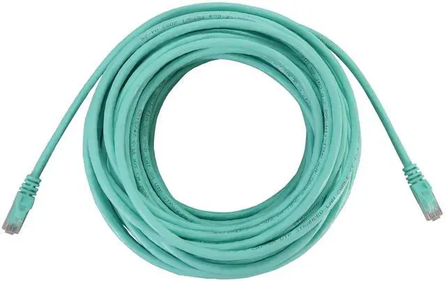Alt view image 11 of 13 - Tripp Lite Cat6a 10G Snagless Molded UTP Ethernet Cable (RJ45 M/M), PoE, Aqua, 50 ft. (15.2 m) - 50 ft Category 6a Network Cable for Network Device, Switch, Patch Panel, Server, Router, Hub, Printer,