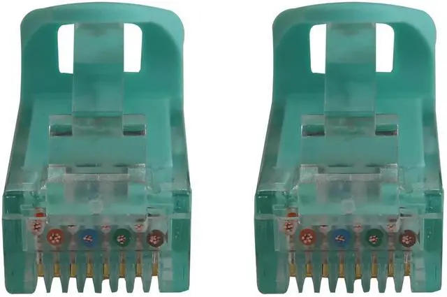 Alt view image 12 of 13 - Tripp Lite Cat6a 10G Snagless Molded UTP Ethernet Cable (RJ45 M/M), PoE, Aqua, 50 ft. (15.2 m) - 50 ft Category 6a Network Cable for Network Device, Switch, Patch Panel, Server, Router, Hub, Printer,