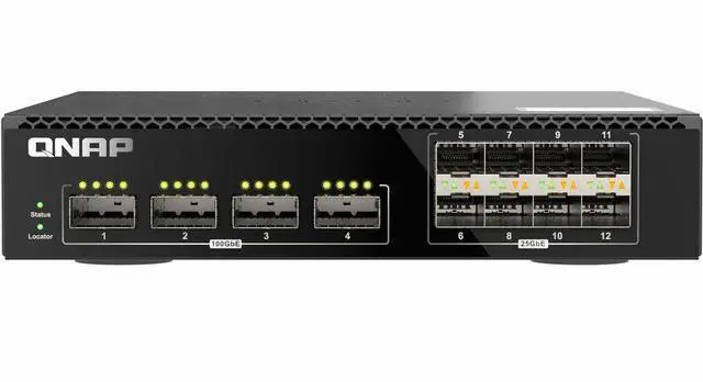 Alt view image 9 of 15 - QNAP QSW-M7308R-4X Ethernet Switch - Manageable - 25 Gigabit Ethernet, 100 Gigabit Ethernet - 25GBase-X, 100GBase-X - 2 Layer Supported - 100 W Power Consumption - Optical Fiber - 1U - Rack-mountable