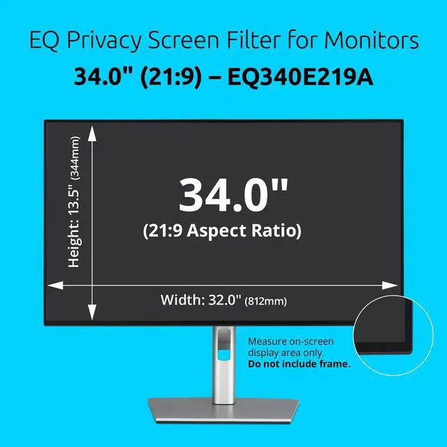 Alt view image 2 of 8 - Kensington EQ Privacy Screen Filter for Monitors 34.0" 21:9