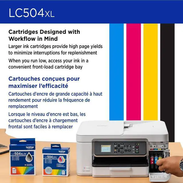 Alt view image 7 of 7 - Brother LC504XLY Original High Yield Inkjet Ink Cartridge Single Pack Yellow 1 Pack