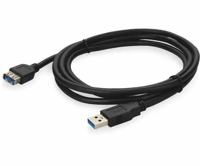 Main image of AddOn 2m USB 3.0 A Male to Male Black Cable USB3EXTAA2MMF