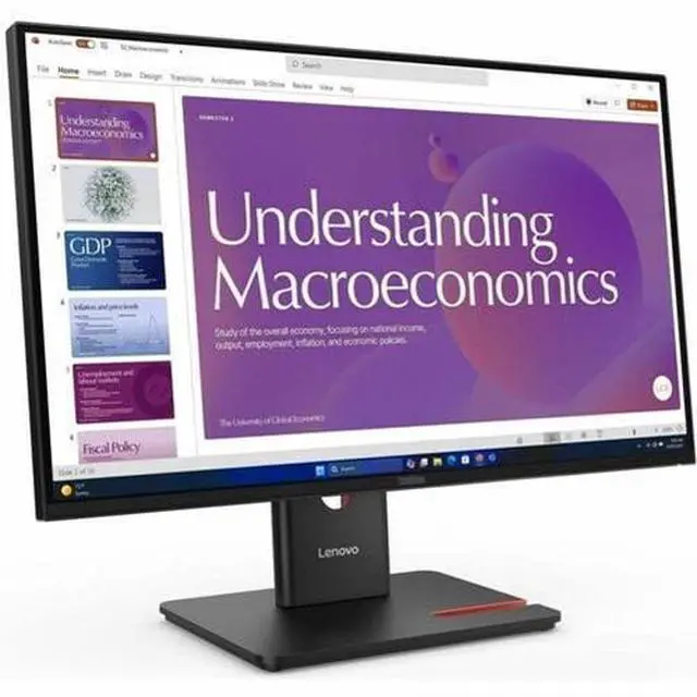 Alt view image 9 of 15 - Lenovo ThinkVision T24D-40 24" Class Full HD LED Monitor - 16:9 - Eclipse Black - 23.8" Viewable - In-plane Switching (IPS) Technology - WLED Backlight - 1920 x 1080 - 16.7 Million Colors -