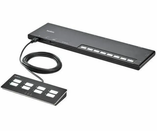 Main image of Belkin 8-Port Single Head Base Modular Secure KVM Switch PP4.0 W/Remote F1DN108MODBA4