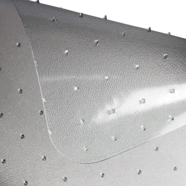 Alt view image 6 of 7 - Ecotex Marlon BioPlus Polycarbonate Chair Mat for Low to Medium Pile Carpeted Floors Rectangular 45" x 53" Clear NRCMFLBG0003