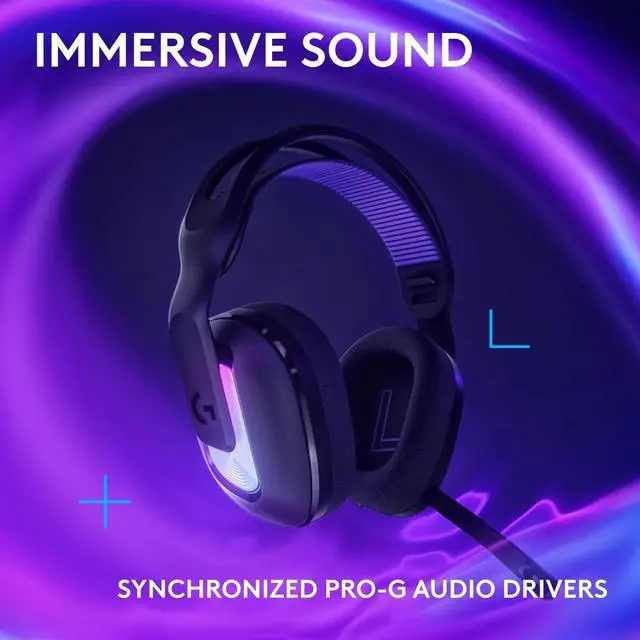 Alt view image 11 of 14 - Logitech G522 LIGHTSPEED Wireless Gaming Headset, LIGHTSYNC RGB, Full Bandwidth Mic, Advanced Synchronized Audio, Tri-Connectivity with LIGHTSPEED, Bluetooth, Black - Stereo - USB Type A, USB Type C -