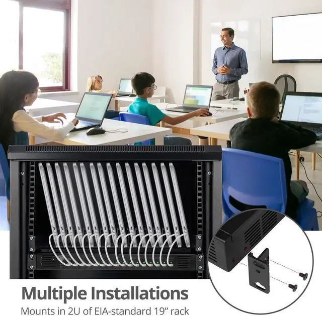 Alt view image 5 of 14 - SIIG 16-Port Industrial USB-C PD Charging Station 1000W up to 10 USB-C 100W up to 16 USB-C 60W