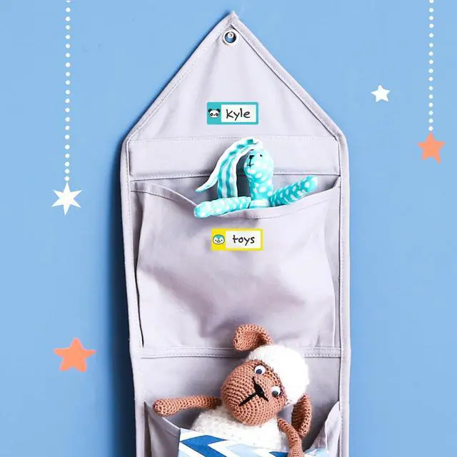 Alt view image 6 of 6 - No-Iron Fabric Labels Character/Colored Border Handwrite Only 0.75 x 1.75 White 12/Sheet 2 Sheets/Pack 40770