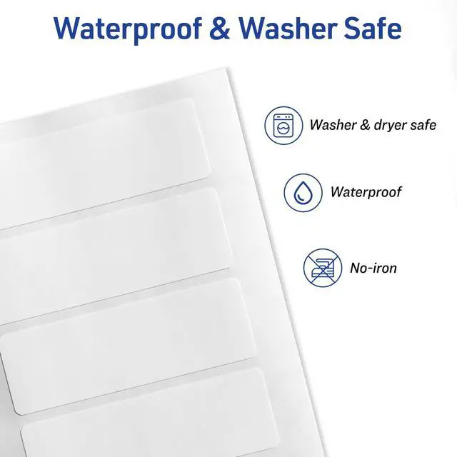 Alt view image 4 of 7 - No-Iron Fabric Labels Handwrite Only 1 x 3 White 5/Sheet 10 Sheets/Pack 40725