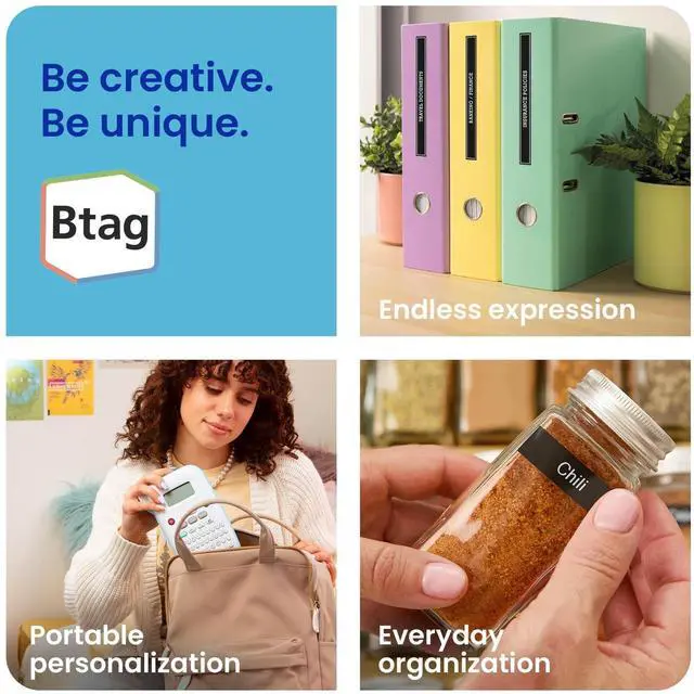 Alt view image 2 of 7 - Genuine P-Touch BTAG Label Tapes 0.47" x 13.1 ft Black on Light Green BTAGG31