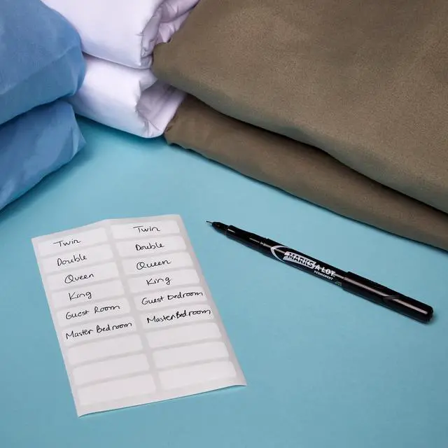 Alt view image 6 of 7 - No-Iron Fabric Labels Handwrite Only 0.5 x 1.75 White 18/Sheet 10 Sheets/Pack 40721