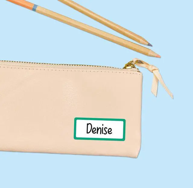 Alt view image 4 of 6 - No-Iron Fabric Labels Rainbow Border Handwrite Only 0.75 x 1.75 White 12/Sheet 2 Sheets/Pack 40706