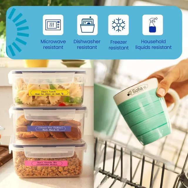 Alt view image 6 of 7 - Genuine P-Touch BTAG Label Tapes 0.47" x 13.1 ft Blue on White BTAG233