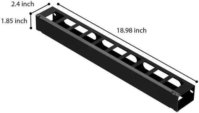 Alt view image 10 of 10 - IOGEAR 1U 19" Horizontal Cable Management Duct  Finger Duct with Removable Cover, Metal Construction (GROHD1U)