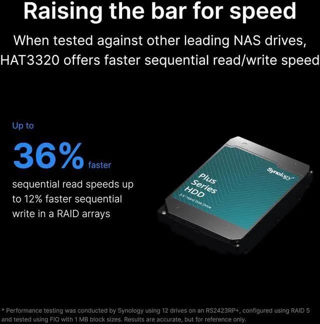 Alt view image 7 of 8 - Synology HAT3320 8TB Plus Series SATA HDD 3.5"