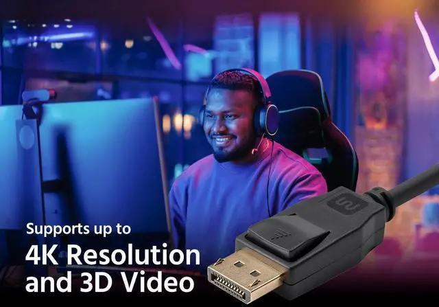 Alt view image 18 of 19 - Monoprice Select Series DisplayPort 1.2 Cable, 15ft