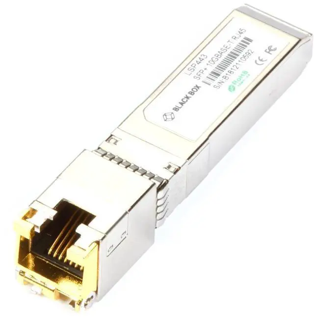 Alt view image 3 of 9 - Black Box Network Services LSP443 10G Base-T RJ45 Copper SFP Plus Transceiver