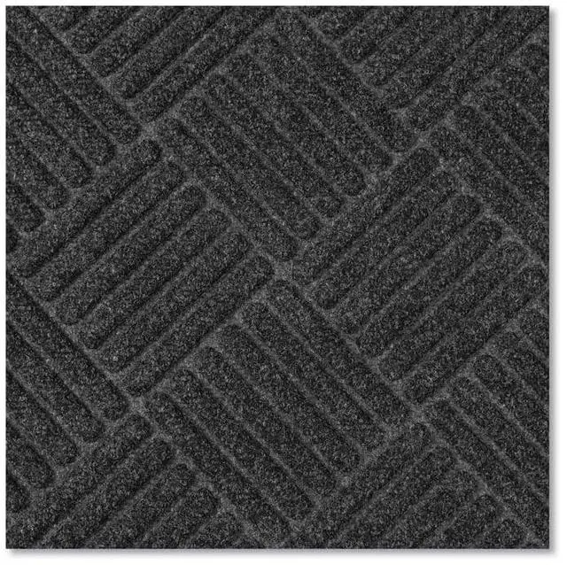 Alt view image 5 of 6 - Ecomat Crosshatch Entry Mat Rectangular Charcoal Gray Crush-Resistant Ribbed Surface 48" x 72" 60461190140000600
