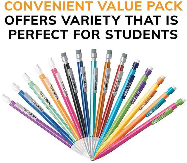 Alt view image 9 of 13 - BIC Mechanical Pencils Assorted Sizes #2 Lead 60/Pack (WX7TG026-BLK)