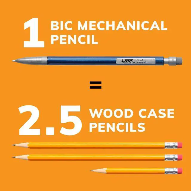 Alt view image 12 of 13 - BIC Mechanical Pencils Assorted Sizes #2 Lead 60/Pack (WX7TG026-BLK)