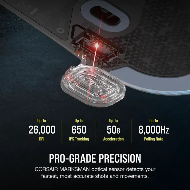 Alt view image 3 of 7 - CORSAIR M75 GAMING MOUSE, OPTICAL, BLACK, (CH-930D010-NA)