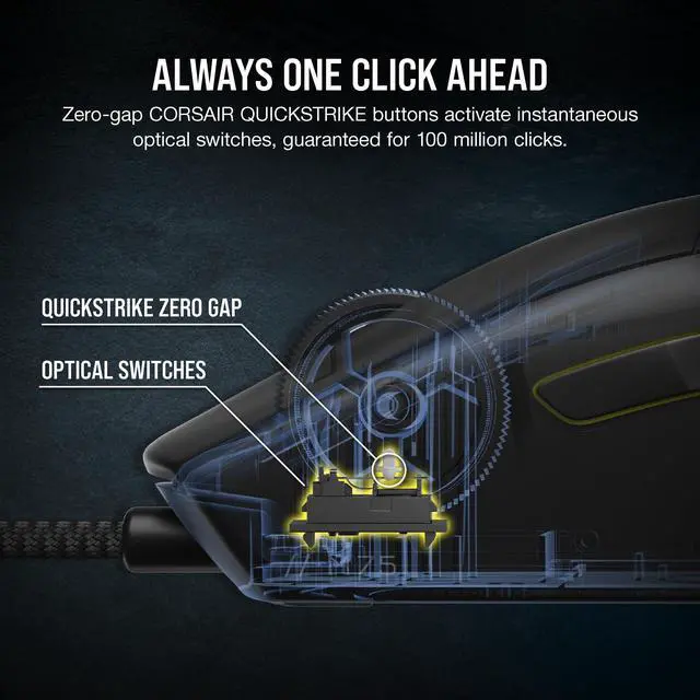 Alt view image 5 of 7 - CORSAIR M75 GAMING MOUSE, OPTICAL, BLACK, (CH-930D010-NA)