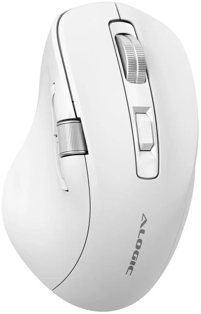 Alt view image 2 of 3 - ALOGIC APEX BLUETOOTH USB-C RECHARGEABLE 7 KEYS PROGRAMMABLE MOUSE-WHITE
