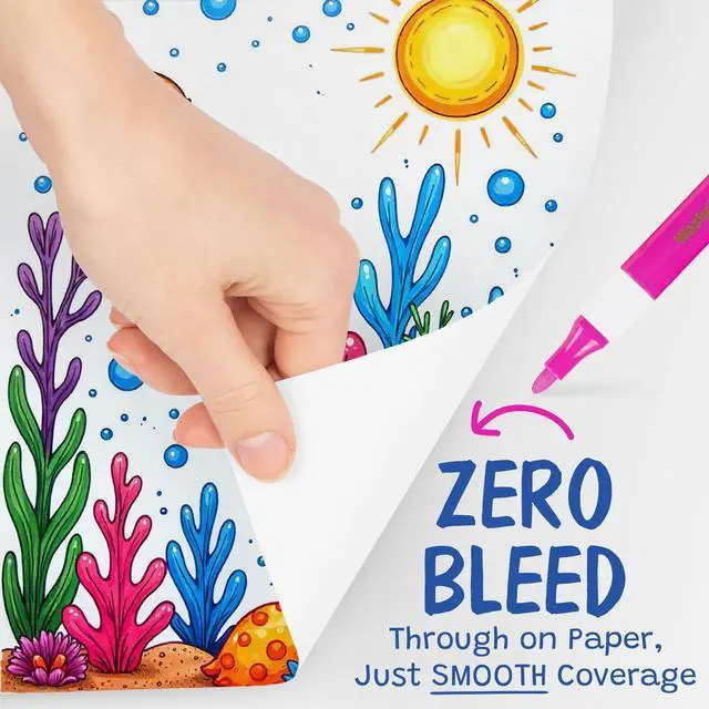 Alt view image 3 of 7 - Washable Acrylic Markers Fine Bullet Tip Assorted Colors 12/Pack TPG496