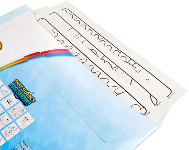 Alt view image 13 of 16 - Crayola Baby Shark Wonder Pages Mess Free Coloring Gift, Kids Indoor Activities at Home