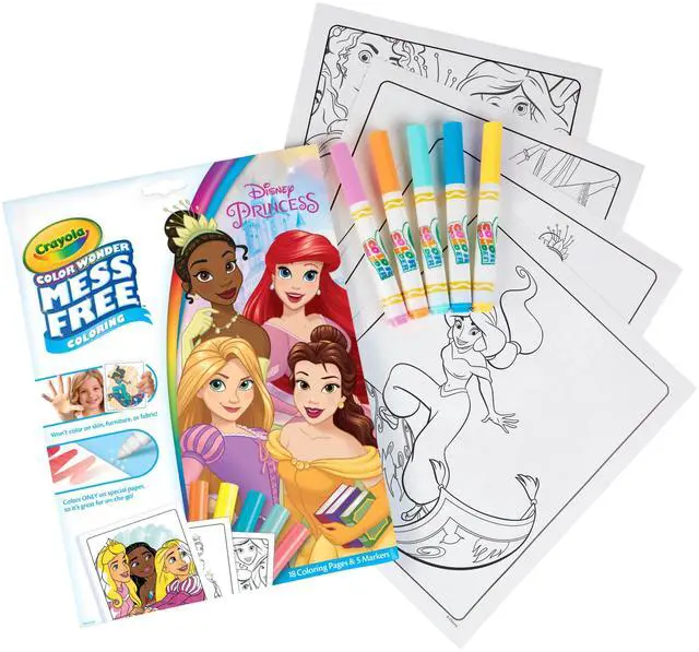 Alt view image 7 of 7 - Color Wonder Mess Free Coloring Pad & Markers, Princess