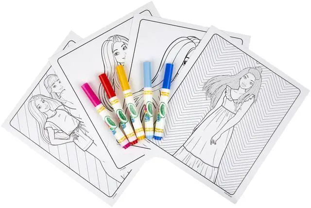 Alt view image 4 of 5 - Color Wonder Barbie Coloring Pad and Markers Ages 3 and Up 18 Pages 752859
