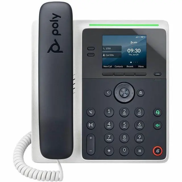 Alt view image 8 of 9 - Poly Edge E100 IP Phone and PoE-enabled GSA/TAA - 8 x Total Line - VoIP - 2.8" LCD - 2 x Network (RJ-45) - PoE Ports
